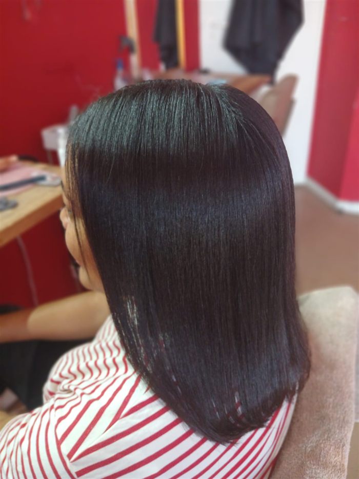 Brazilian treatment result at Hair By Mimmie